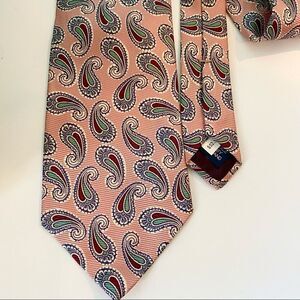 Vintage Polo by Ralph Lauren Pink Paisley Silk Tie New with Price Tag